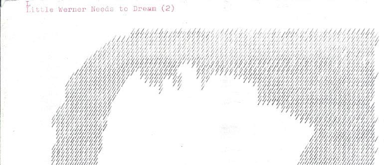 Typewriter portrait of Werner Herzog