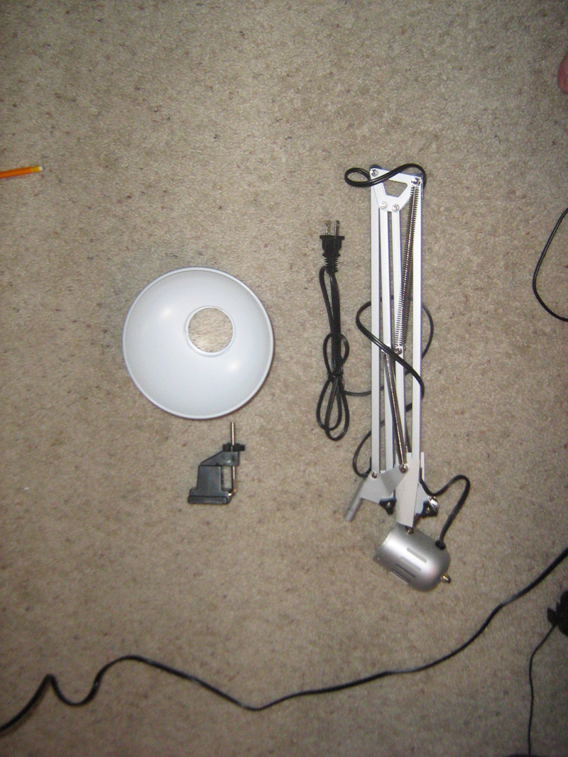 mic stand made from lamp