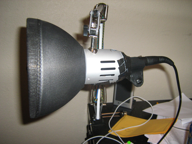 mic stand made from lamp