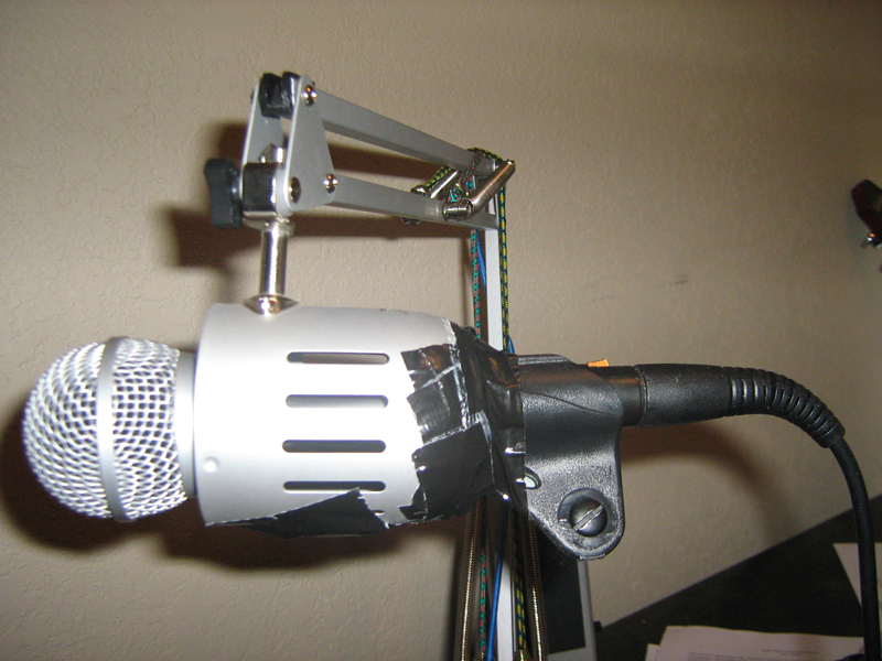 mic stand made from lamp